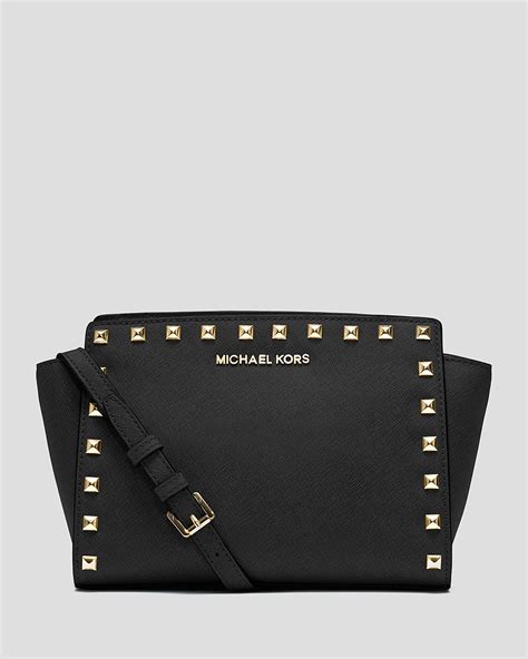 michael kors selma stud messenger crossbody|Michael Kors Selma Stud Crossbody .